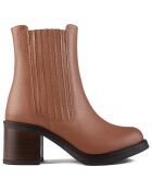 Chelsea Boots en Cuir Breathe Deeper marron - Talon 6 cm