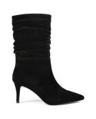 Bottes en Velours de Cuir Charming Elf noires - Talon 6 cm