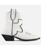 Boots en Cuir Double Rainbow blanches - Talon 4 cm