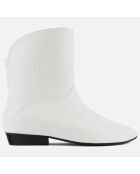 Boots en Cuir Gimme Shelter blanches