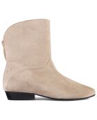 Boots en Velours de Cuir Gimme Shelter beiges