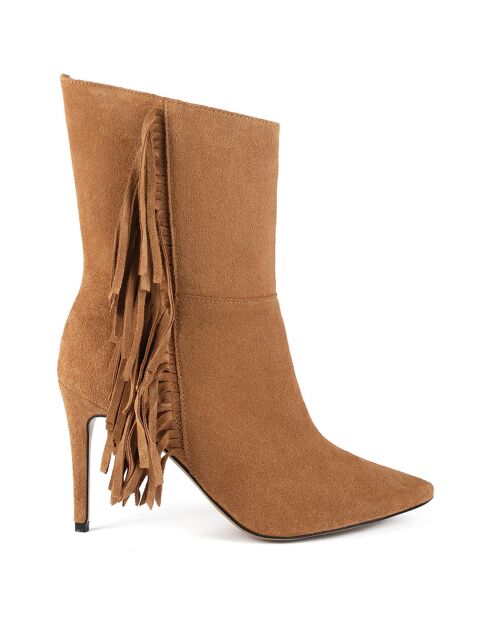 Bottines en Velours de Cuir Good Vibrations marron