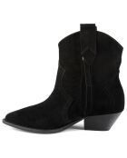 New Somebody Else Lederstiefel aus Samt, Schwarz, 4 cm Absatz