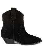 New Somebody Else Lederstiefel aus Samt, Schwarz, 4 cm Absatz