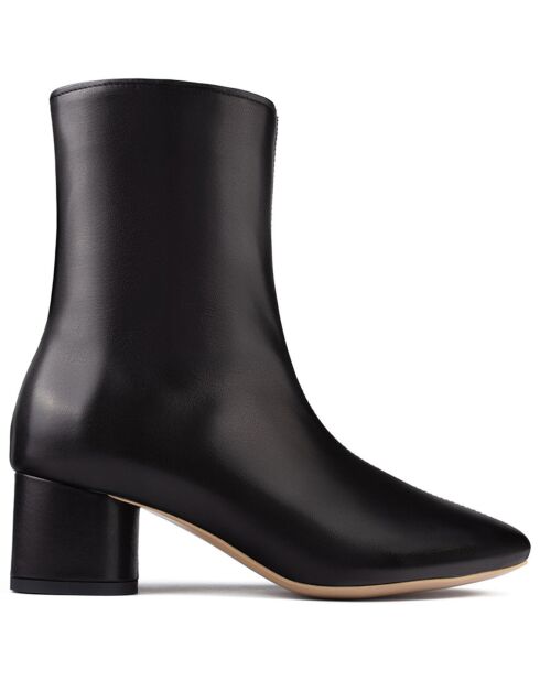 Bottines en Cuir Simple One noires - Talon 5 cm