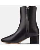 Bottines en Cuir Simple One noires - Talon 5 cm
