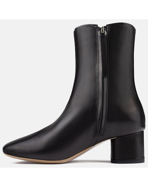 Bottines en Cuir Simple One noires - Talon 5 cm