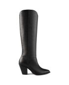Bottes en Cuir Give Me The Night noires - Talon 8 cm