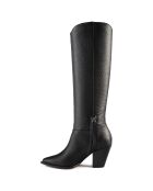 Bottes en Cuir Give Me The Night noires - Talon 8 cm
