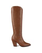 Bottes en Cuir Give Me The Night marron - Talon 8 cm