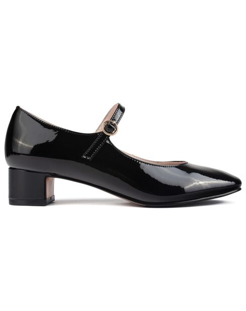 Babies en Cuir Fall In Love noires - Talon 4 cm
