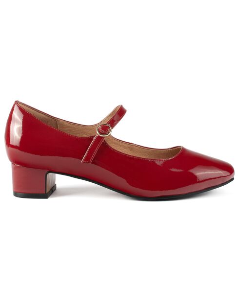Babies en Cuir Verni Fall In Love rouges - Talon 4 cm