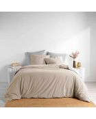 Parure housse de couette en coton lavé Linette lin