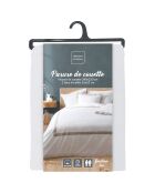 Parure housse de couette Lauraline blanc/beige