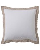 Parure housse de couette Lauraline blanc/beige
