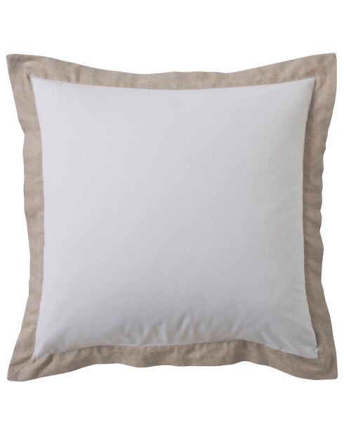 Parure housse de couette Lauraline blanc/beige