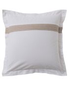 Parure housse de couette Laly blanc/beige