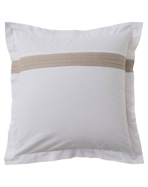 Parure housse de couette Laly blanc/beige
