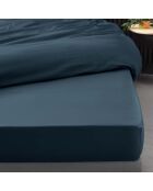 Drap housse 100%  percale de coton Percaline bleu nuit