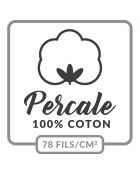 Drap housse 100%  percale de coton Percaline bleu nuit
