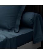 Drap housse 100%  percale de coton Percaline bleu nuit