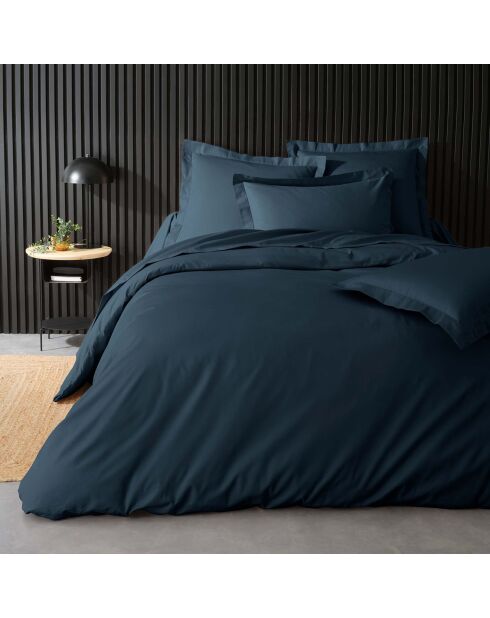 Housse de couette 100% Percale de coton Percaline bleu nuit