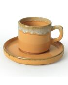 Service de tasses à thé et soucoupes  blanc/bleu/violet - 12 pièces