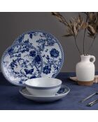 Service de table  en Porcelaine bleu/blanc - 24 pièces