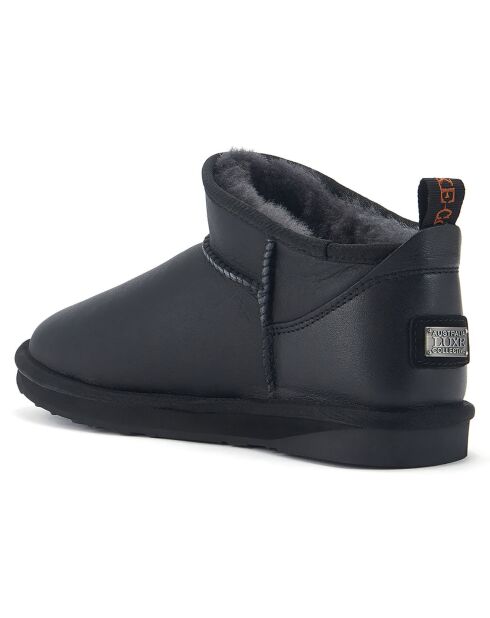 Boots fourrées en Cuir Angel noires