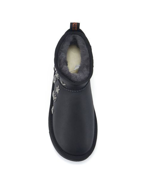 Boots fourrées en Cuir Angel noires