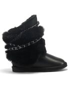 Boots fourrées en Cuir Atilla noires