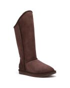 Bottes fourrées en Cuir Cosy marron