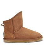 Bottines fourrées en Velours de Cuir Cosy marron