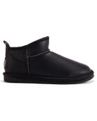 Boots fourrées en Cuir Cosy noires