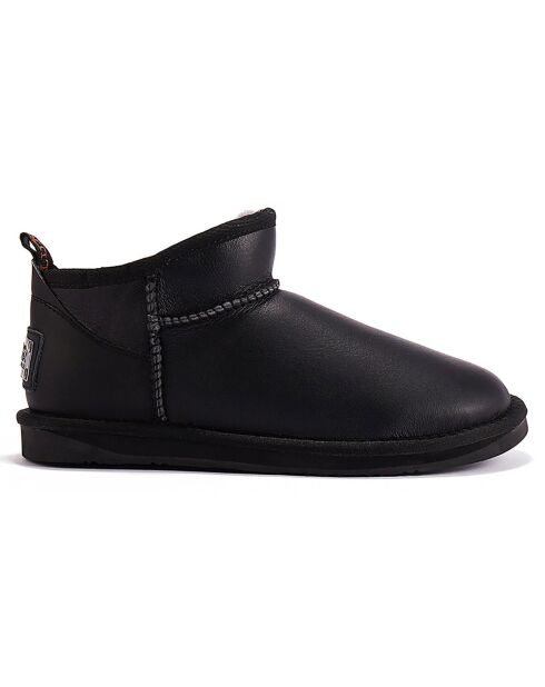 Boots fourrées en Cuir Cosy noires