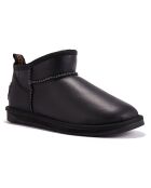 Boots fourrées en Cuir Cosy noires