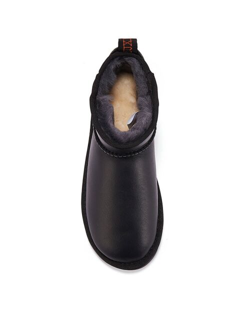 Boots fourrées en Cuir Cosy noires