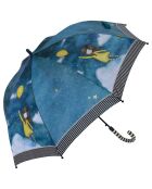 Parapluie long automatique bordures à rayures Envole-toi avec moi multicolore