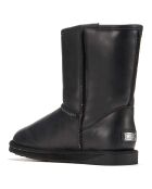 Boots fourrées en Cuir Cosy noires
