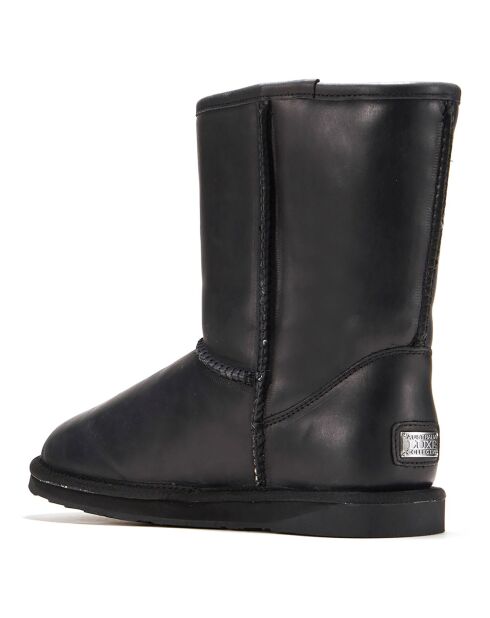 Boots fourrées en Cuir Cosy noires