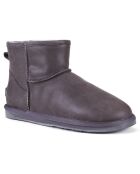 Boots fourrées en Cuir Cosy grises