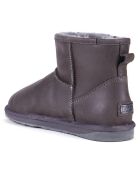 Boots fourrées en Cuir Cosy grises