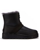Boots fourrées en Velours de Cuir Cosy noires