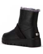 Boots fourrées en Velours de Cuir Cosy noires