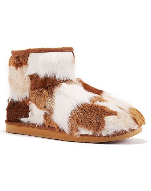 Boots fourrées Héritage marron/blanc