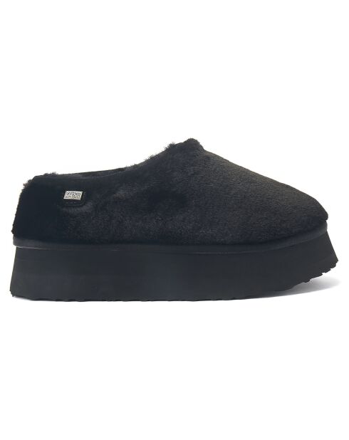 Chaussons fourrés plateforme Outback noirs