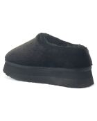 Chaussons fourrés plateforme Outback noirs