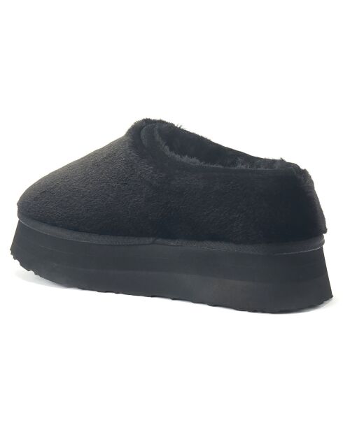 Chaussons fourrés plateforme Outback noirs