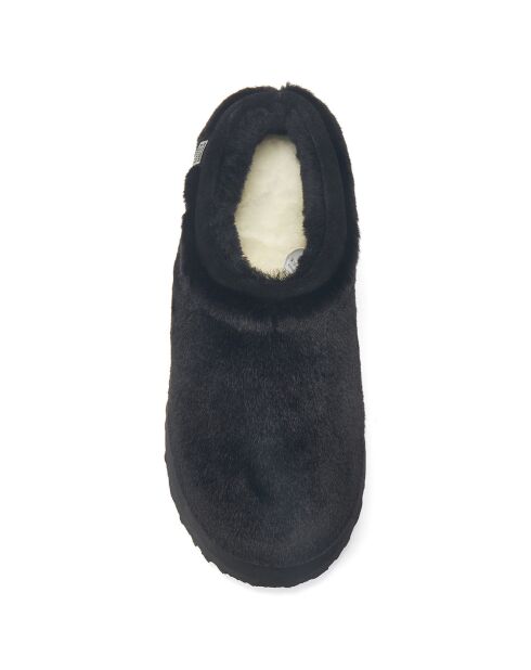 Chaussons fourrés plateforme Outback noirs