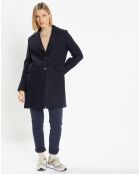 Manteau en Laine mélangée Brise bleu marine